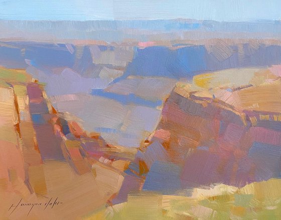 Grand Canyon, Original oil painting, Handmade artwork, One of a kind