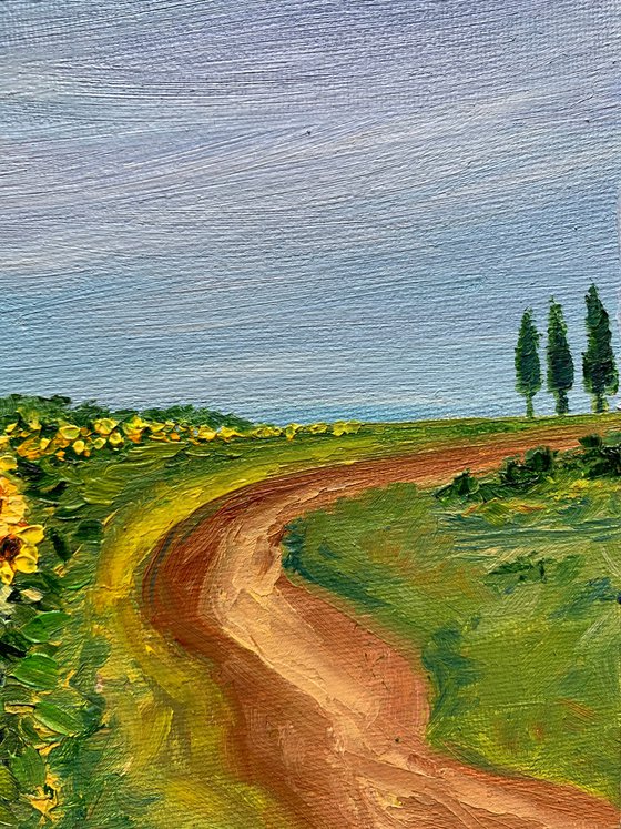 Country road -2 ! Oil painting !
