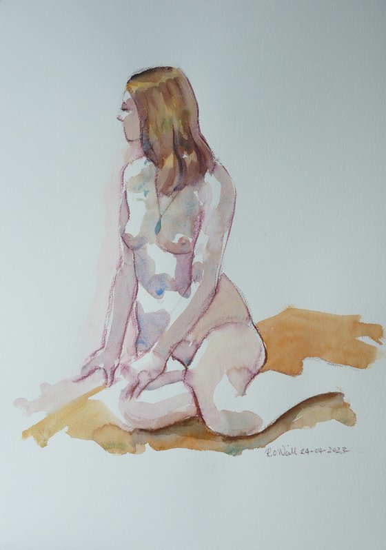 Seated female nude