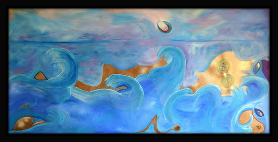 Big dancing party on the beach