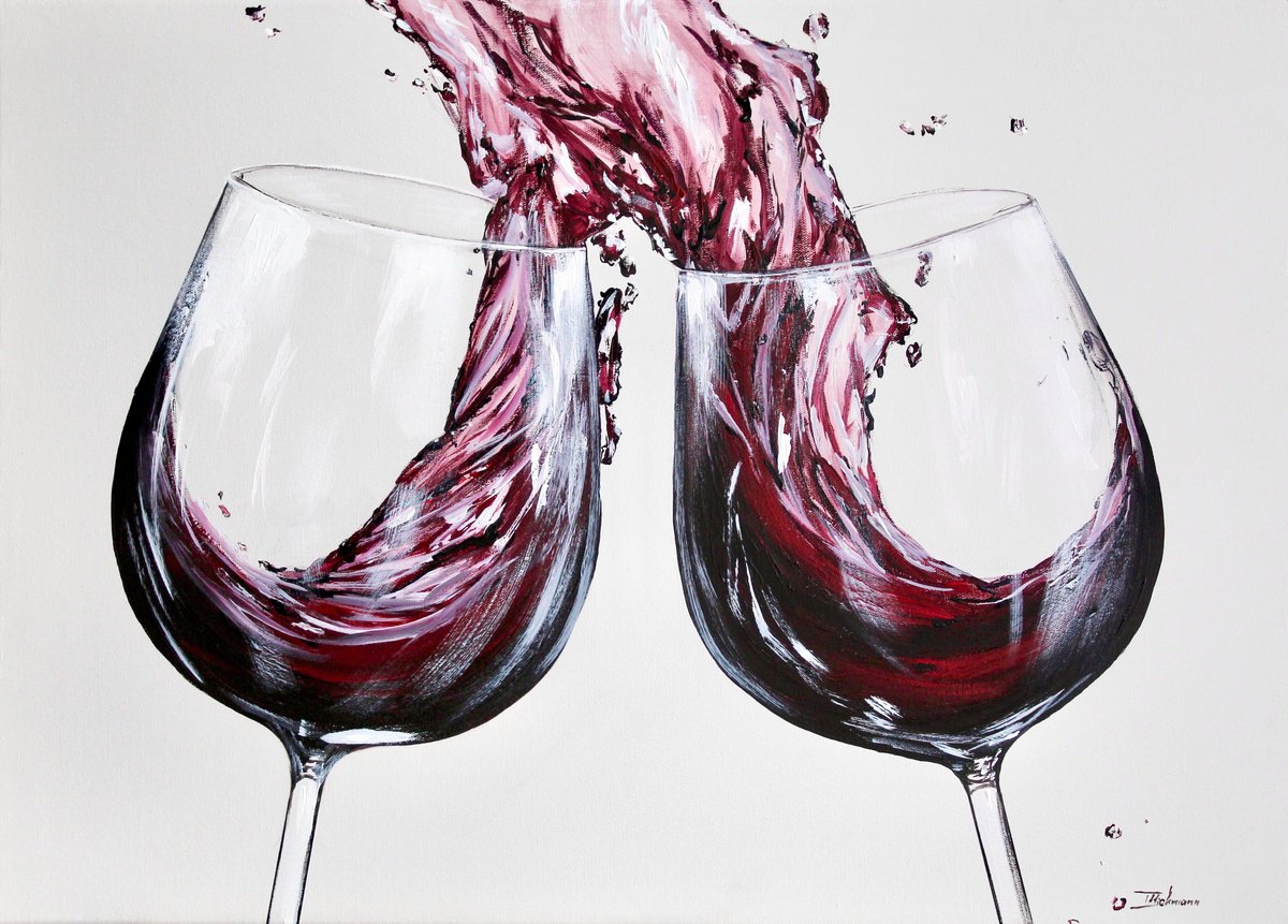 Impressionistic Still Life Acrylic Painting By Liza Illichmann, 28 X 20", Energy Of Two, Original Artwork