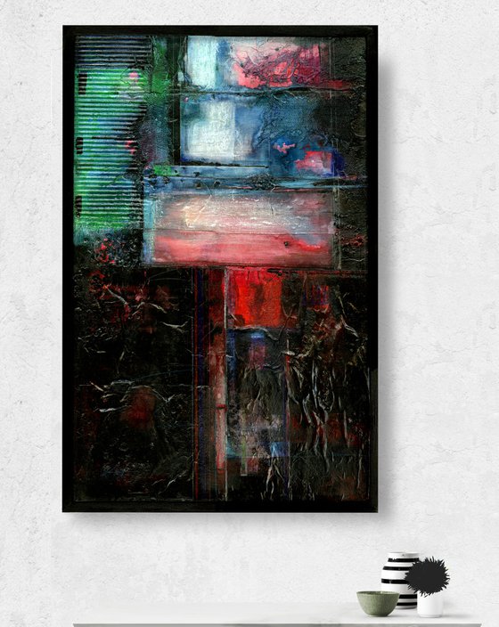 Alluring Door - Framed Textured Abstract Art by Kathy Morton Stanion