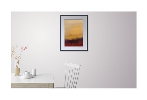 Atmospheres 2 - mounted abstract landscape painting
