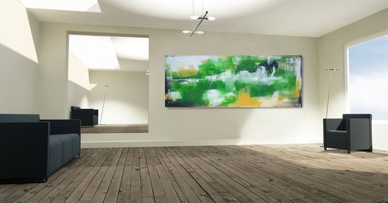 52° N 9° E - Large Landscape Painting XL 180 x 70 cm