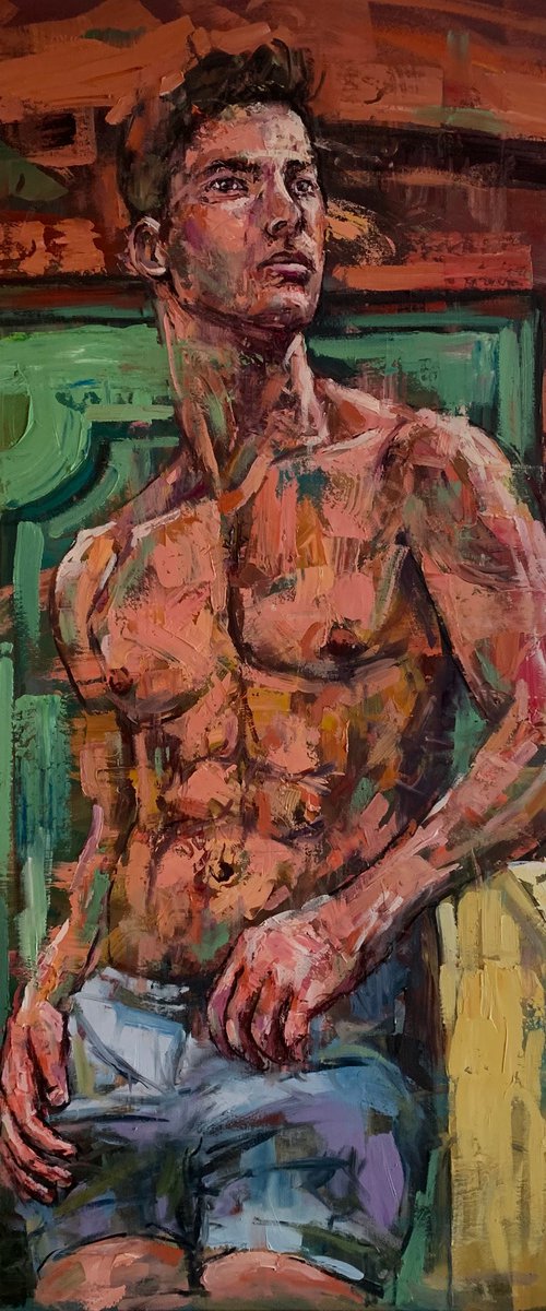 male nude figure by Emmanouil Nanouris