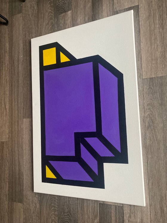 Original Geometric Canvas Painting