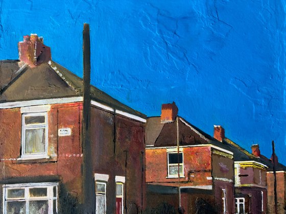 Blue Sky Over Terraced Houses