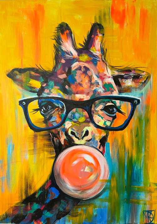 Cheerful Giraffe by Maria Kireev
