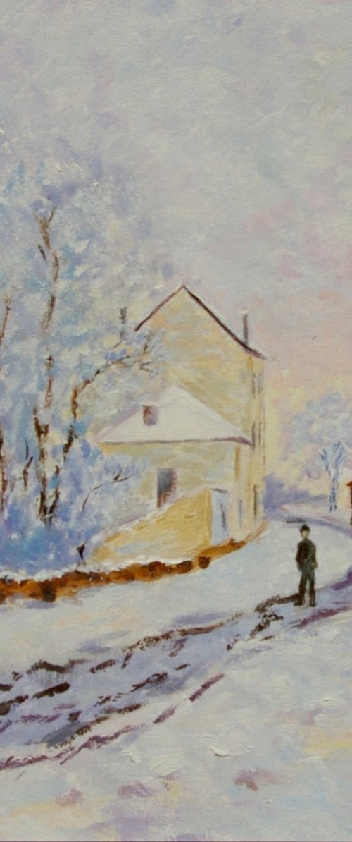 Winter in Argenteuil - with respect to Claude Monet by Liubov Samoilova