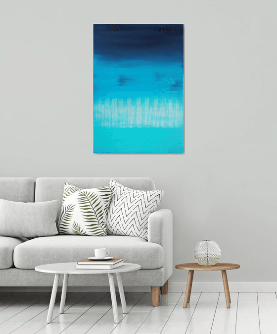 Cross the borders Vol. 2 - large blue abstract