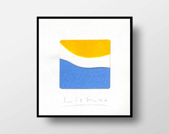 YELLOW AND BLUE 15.5*15 CM / 6,10*5,90 INCH \