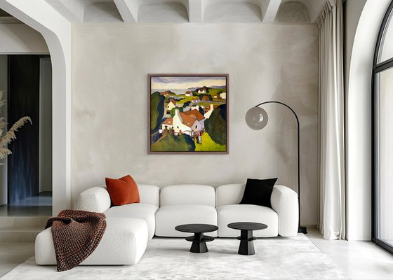 Houses Bathed in Light