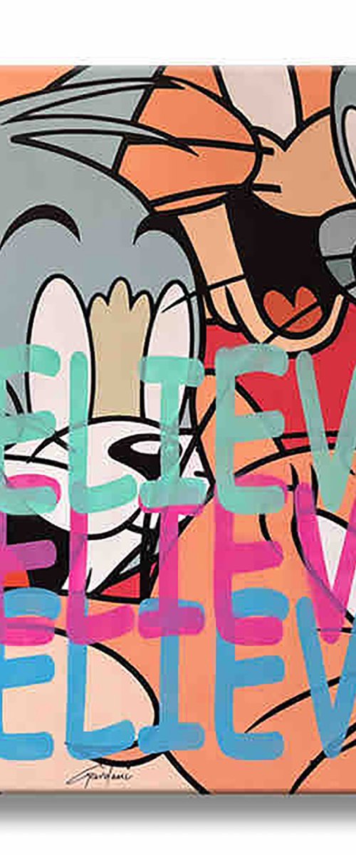 Tom Jerry Believe by Gardani Art