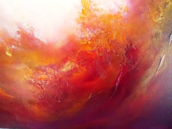 'WRATH OF ANGELS XII' (LARGE, QUALITY, TEXTURED OIL PAINTING ON GALLERY WRAPPED CANVAS)