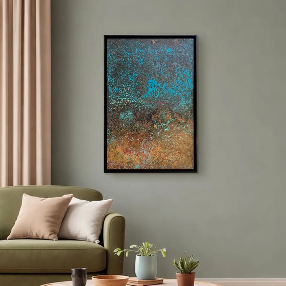 "The Blue Hour" Copper Patina Wall Art