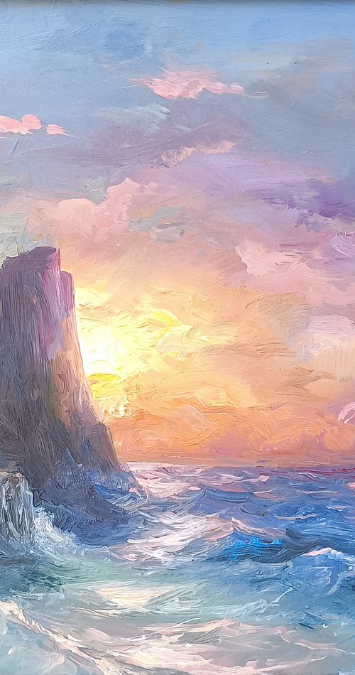 Sunset Over the Cliffs by Mexak Xazaryan