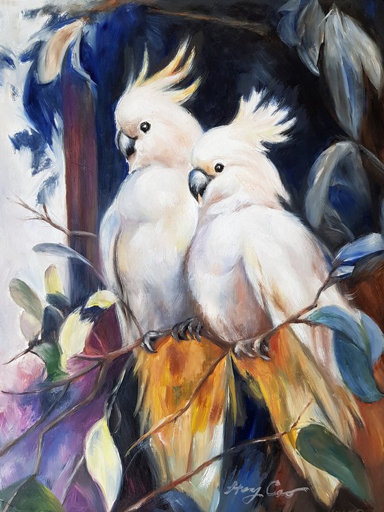 A pair of parrots