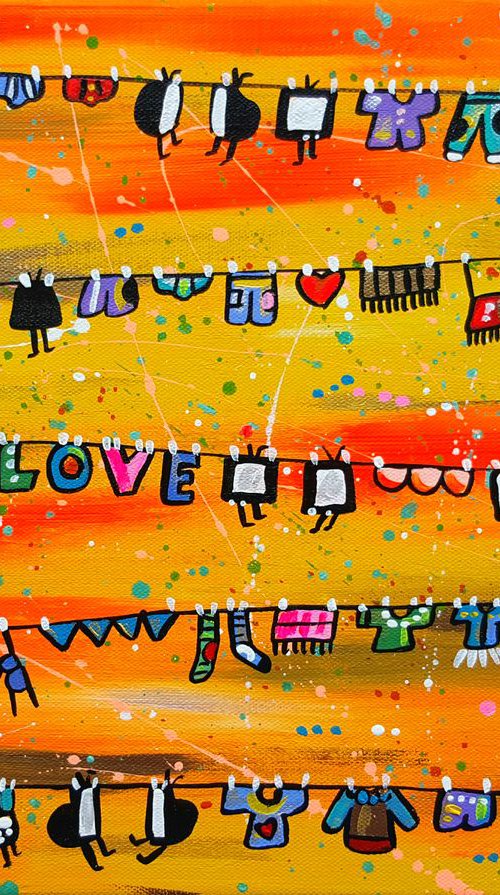 Super Bright Laundry Televisions by Maria Luisa  Azzini