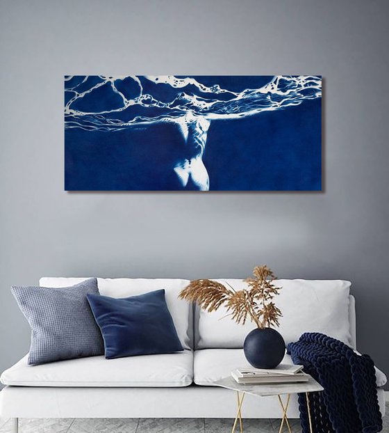 Blue Siren – Large Mythological Water Figure