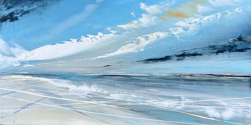 Mackerel Sky small seascape by Jane Skingley