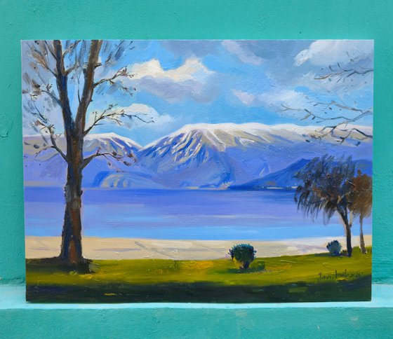 Winter day by the lake