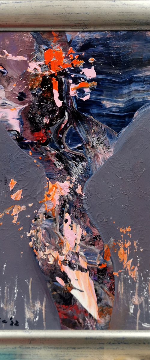 Framed fascinating abstract still life 16.08.2022 on cardboard offer KLOSKA by Kloska Ovidiu