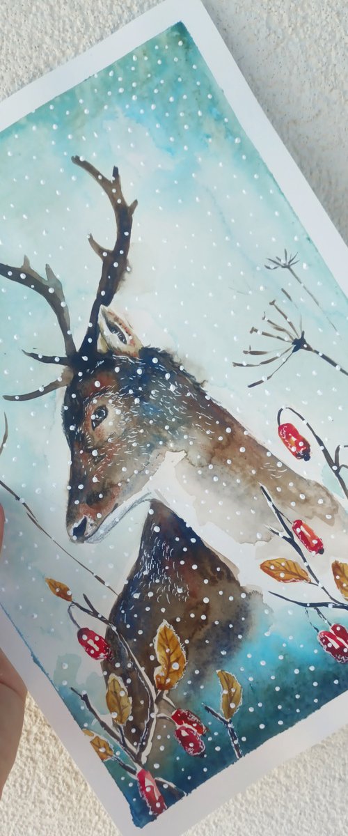 Winter Deer by Evgenia Smirnova