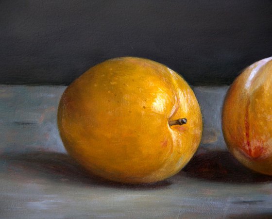 Lemon Plums (Original Oil Painting)