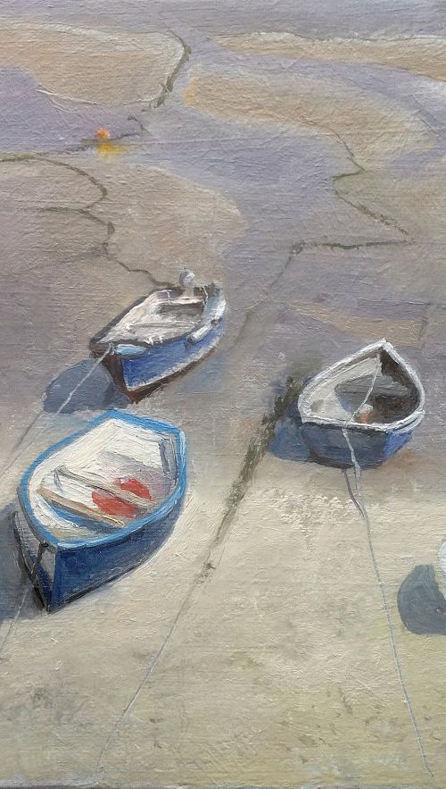 Boats on the sand, St. Ives by Ray Sandom