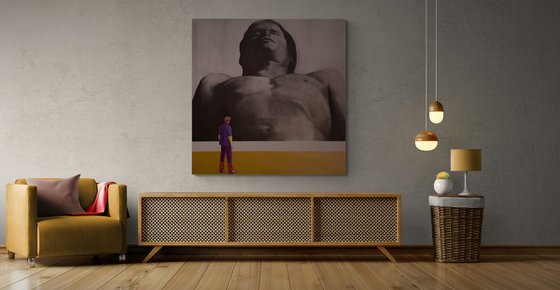 Depicted man