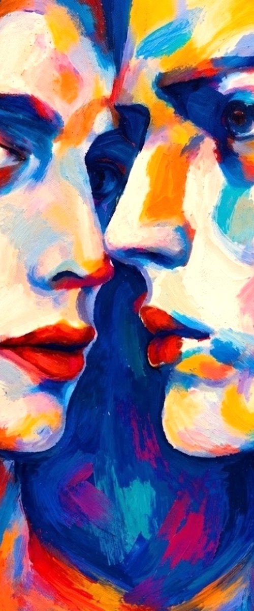 "Beside You" - Contemporary Portrait by Helena Wierzbicki