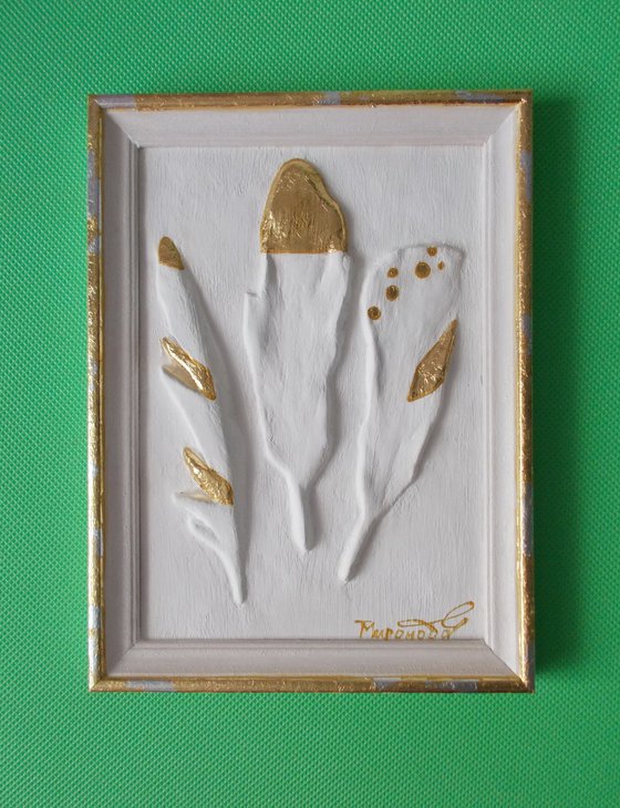 "Elegant feathers", set of 2
