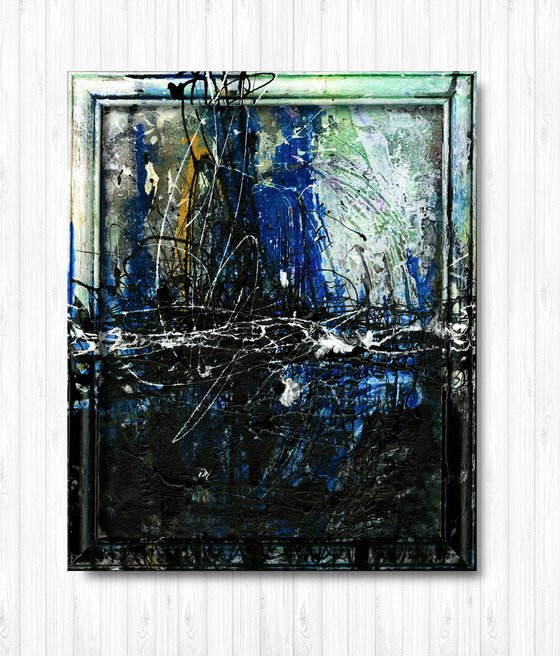 Hidden Voices 16  - Framed Abstract Painting  by Kathy Morton Stanion