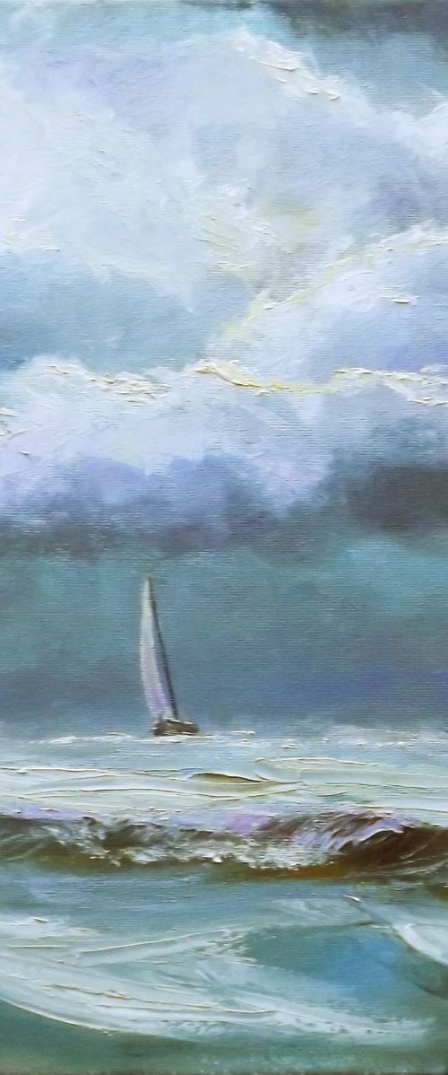 Boat in the Storm by Evald