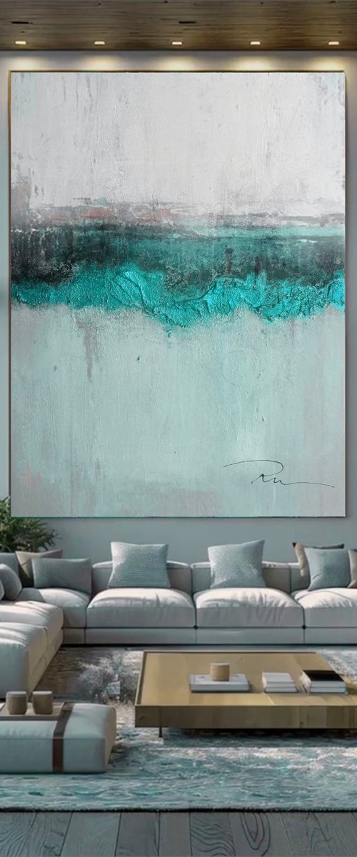 Abstract Turquoise Texture by Indie Ru