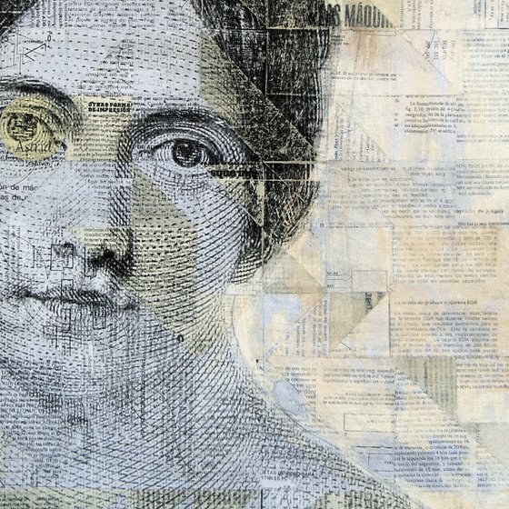 Collage_25_60x60 cm_Vintage Portrait