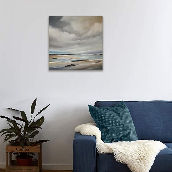 Whispers Across The Sands - Original Seascape Oil Painting on Stretched Canvas
