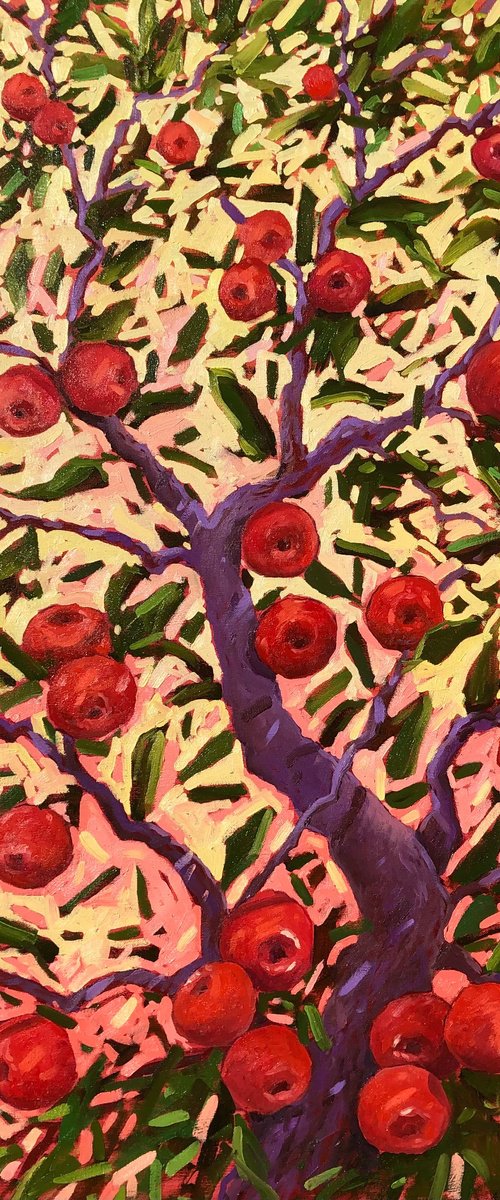 Red tree radiance by Volodymyr Smoliak