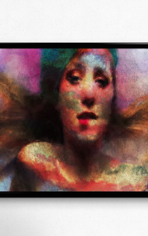 Digital Painting of Sensual Erotic Woman. - I can afford it! - Limited Edition Prints of (7) on 240gsm Mat photo paper. by Retne