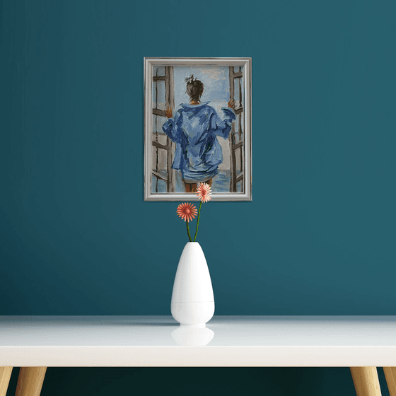 Woman, Window View.