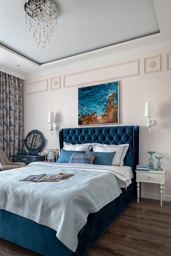Impasto Ocean Wall Painting