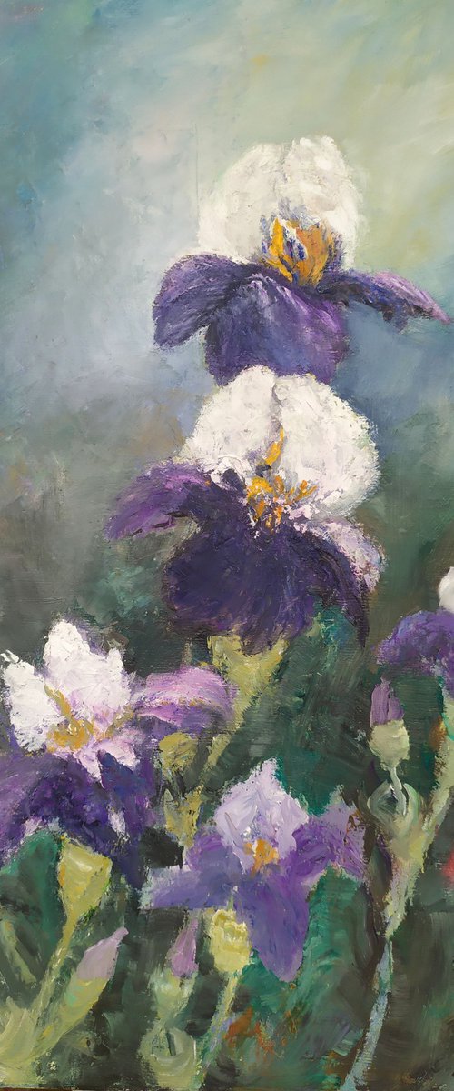 Irises, the flowers of spring by Maria Karalyos