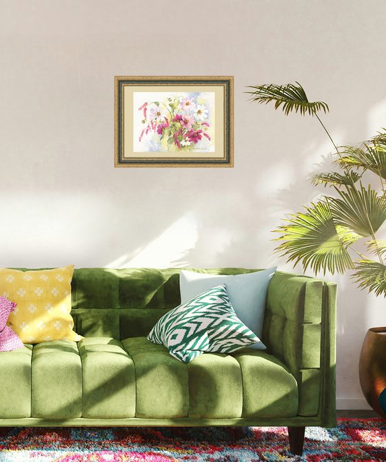 Cosmea. Summer bouquet