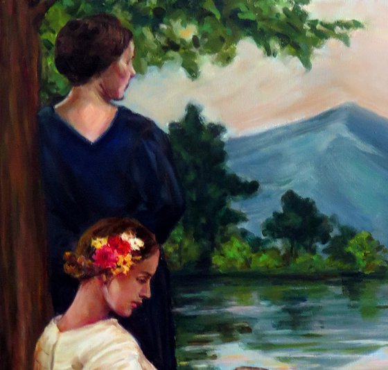 By the Lake, Contemporary,Oil,Canvas