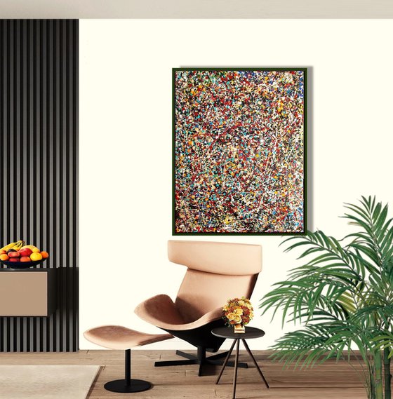 INTEGRATION, J. POLLOCK MODE, XL,  framed
