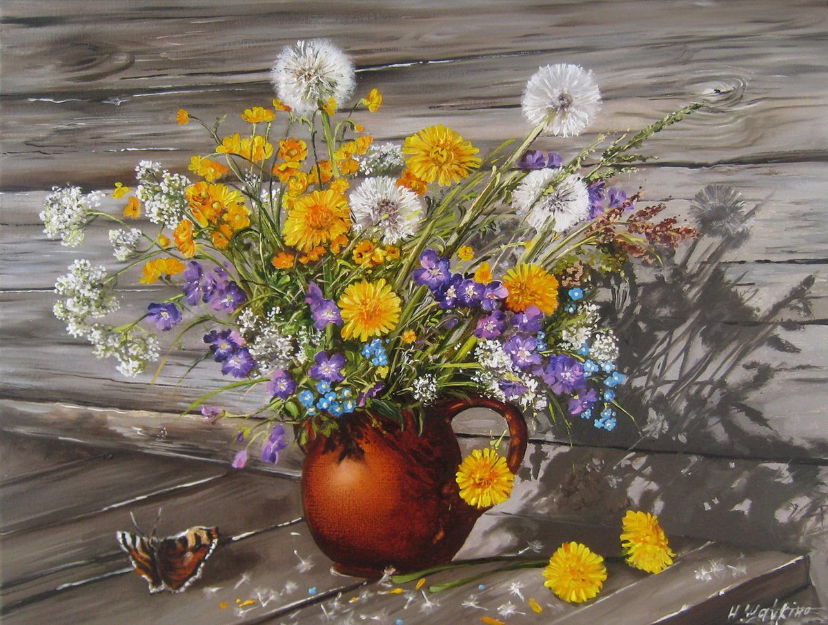 Dandelions Painting by Natalia Shaykina