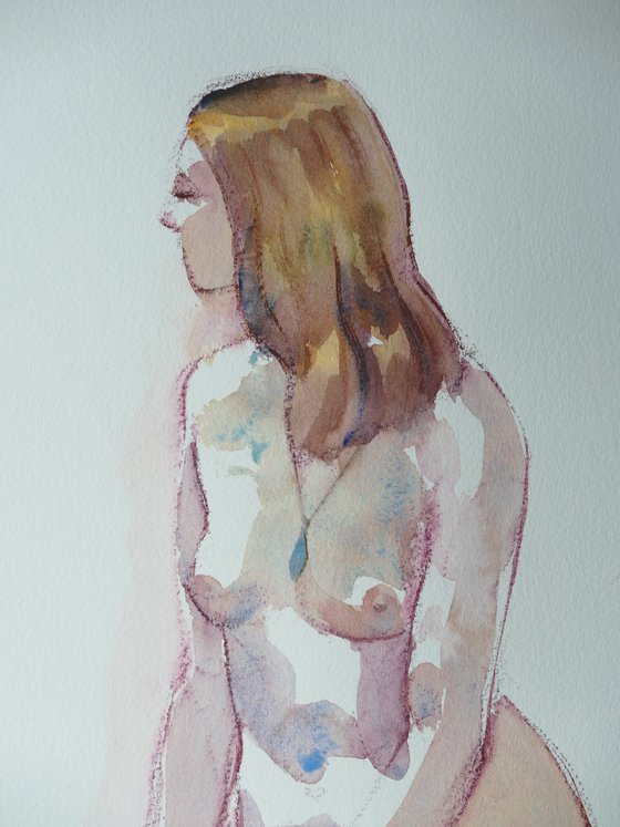 Seated female nude