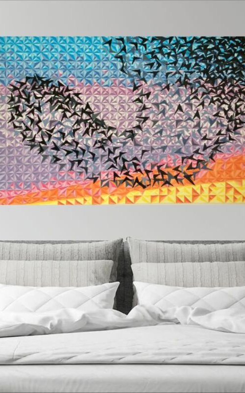 Starlings at Sunset by Lucyanne Terni