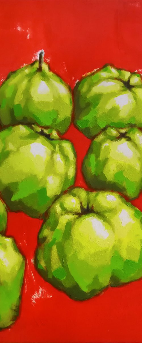 Green Quinces by Evgen Semenyuk