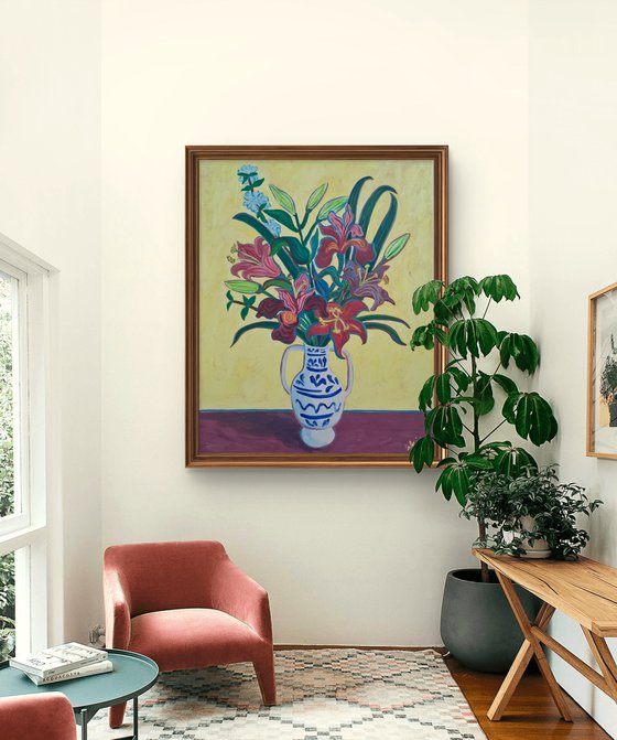 Lillies in a Chinese Vase II